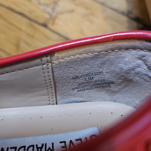 Red Leather Loafers - Picture 9 of 9